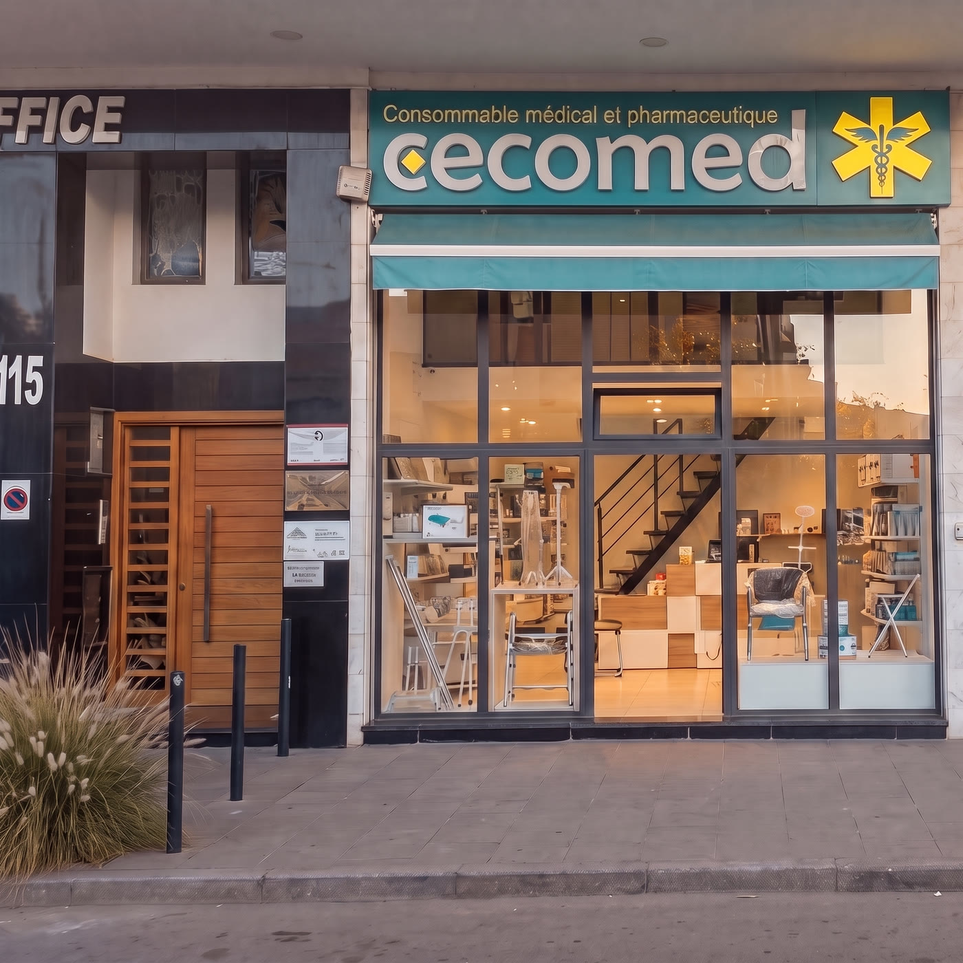 Devanture du magasin CECOMED — 115 Bd Anoual, Quartier des Hôpitaux, Casablanca
